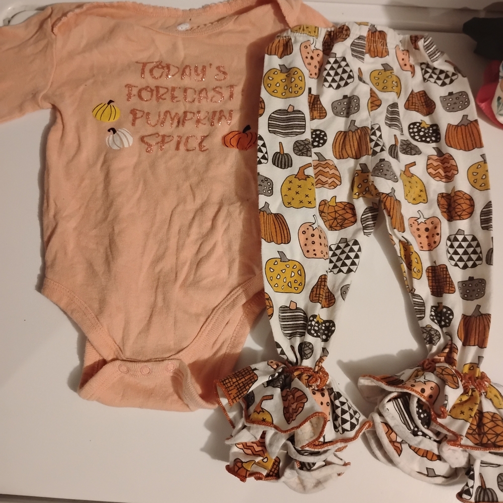 Peach Pumpkin Spice Kids Matching Set